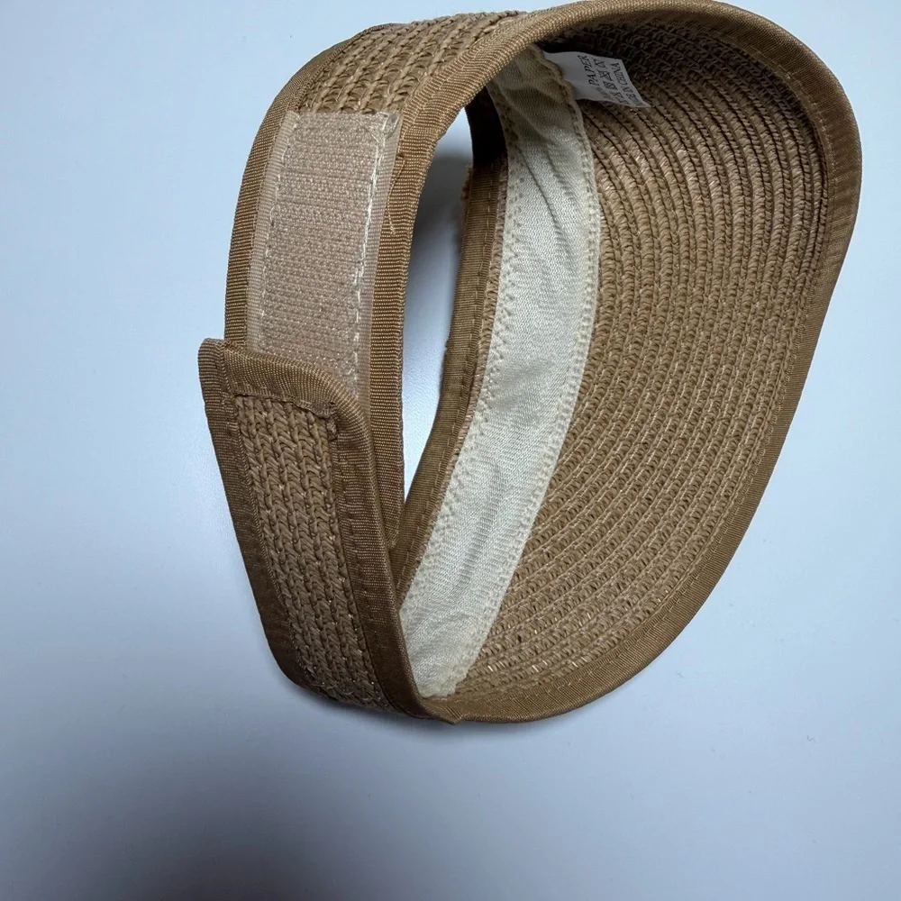 Unisex Infant Kids Adjustable Brown Bear, Tan Visor Sun Protection Hat Park